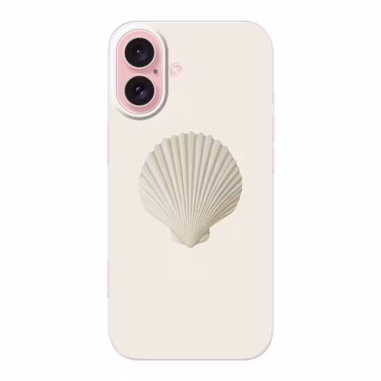 Telefoonhoesje - Schelp - Minimalistisch - Wit — 1