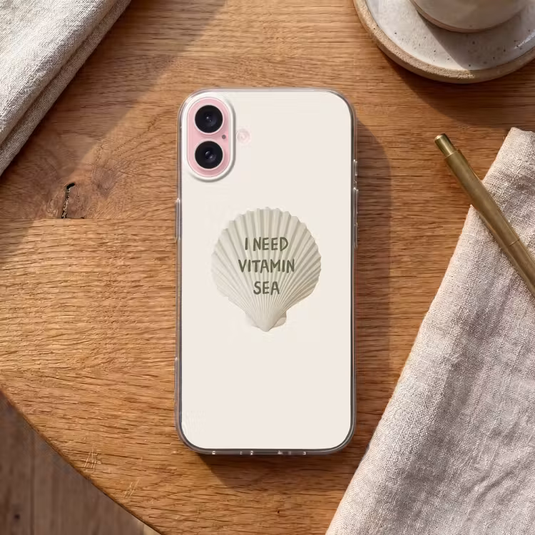 Telefoonhoesje - Schelp - Quote - Groen — 2