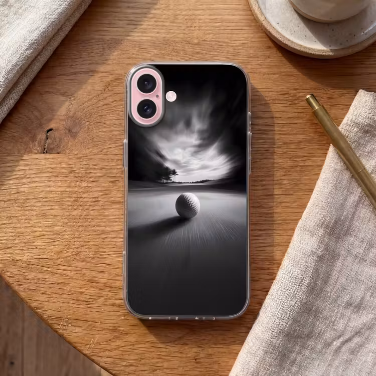 Telefoonhoesje - Golfbal - Wazig - Zwart — 2
