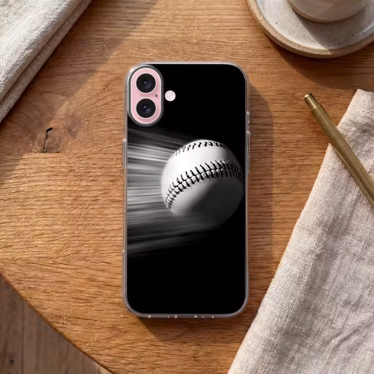 Telefoonhoesje - Honkbal - Wit - Vliegt — 2