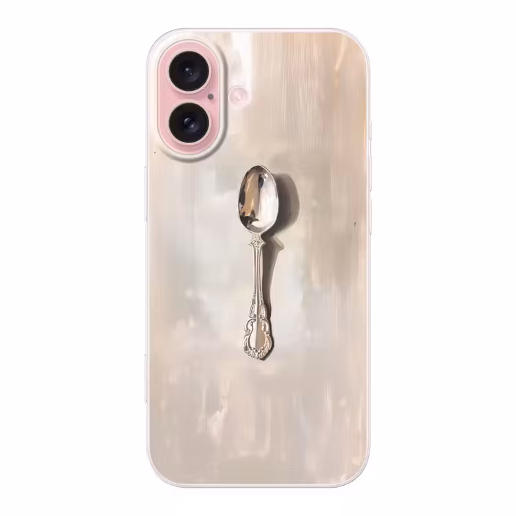 Telefoonhoesje - Lepel - Verf - Zilver — 1
