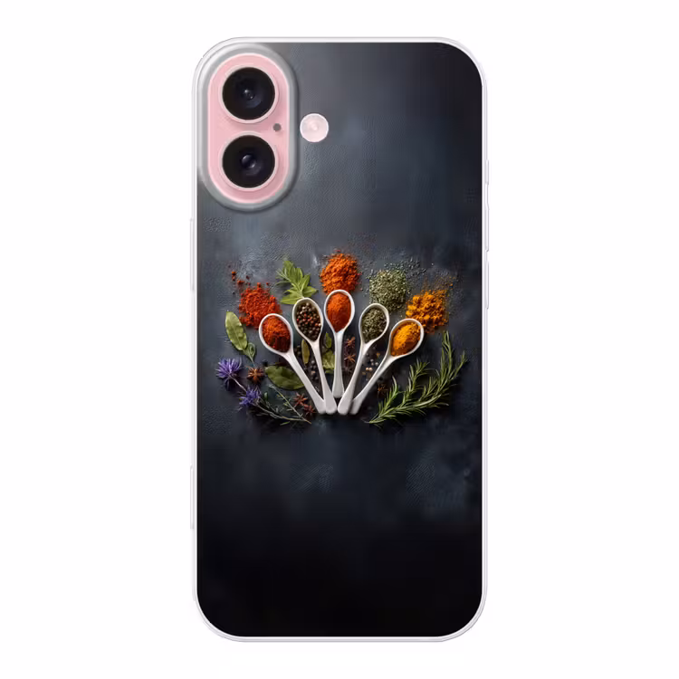Telefoonhoesje - Lepels - Wit - Poeder - Kruiden — 1