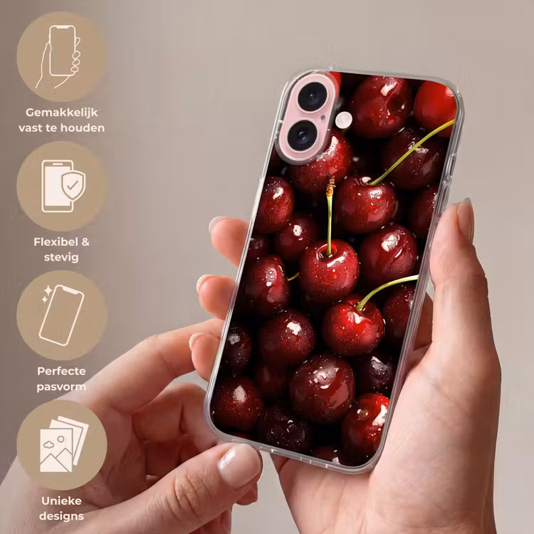 Telefoonhoesje - Rood - Fruit - Kersen — 4