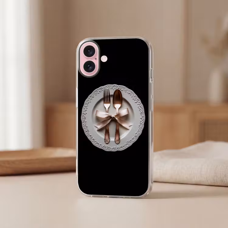 Telefoonhoesje - Rose - Strik - Bestek — 3