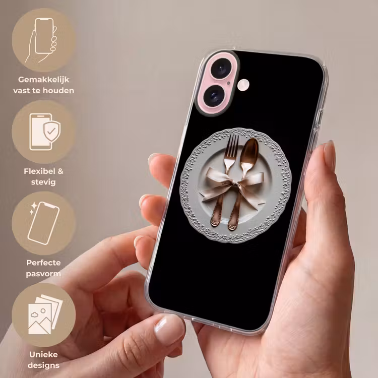 Telefoonhoesje - Rose - Strik - Bestek — 4