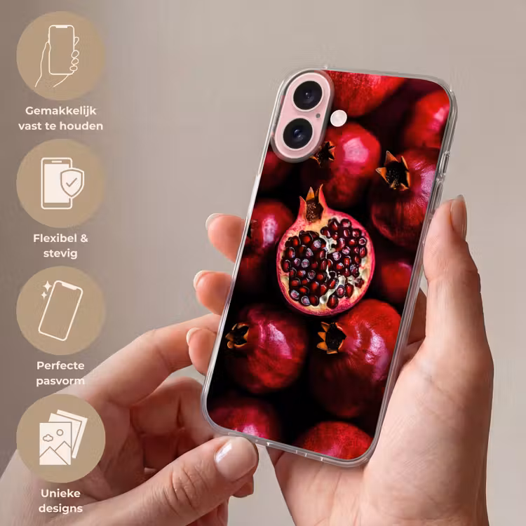 Telefoonhoesje - Granaatappel - Rood - Fruit — 4