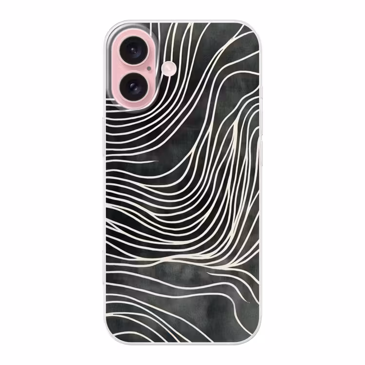 Telefoonhoesje - Lijnen - Patroon - Abstract - Wit — 1