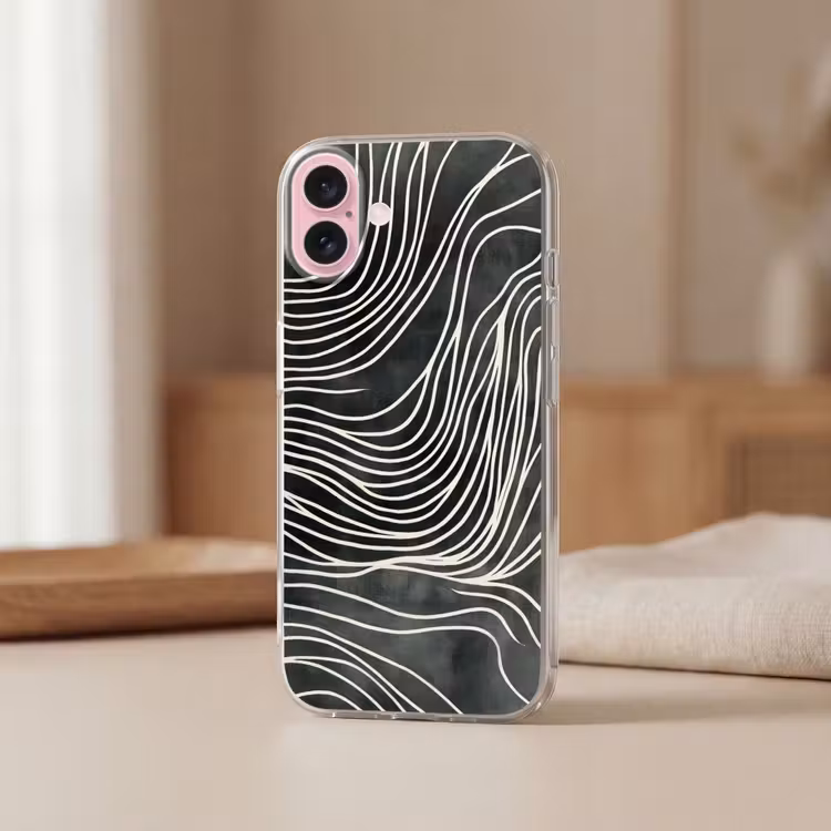 Telefoonhoesje - Lijnen - Patroon - Abstract - Wit — 3