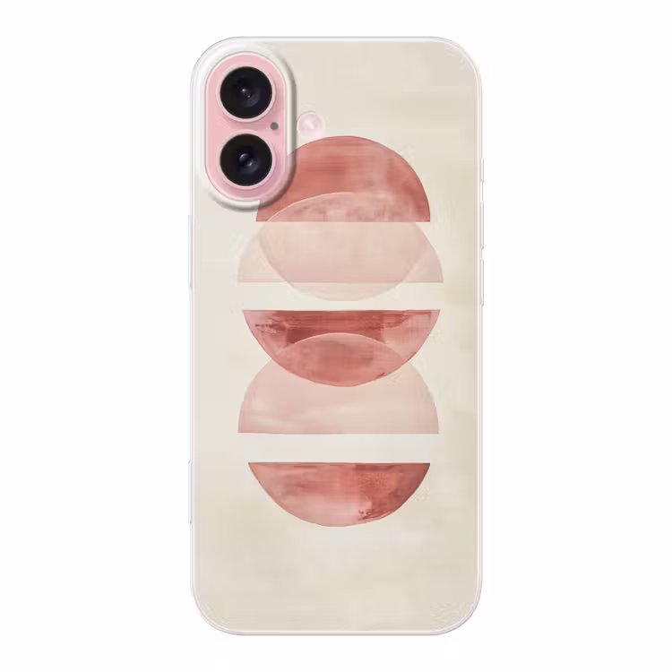 Telefoonhoesje - Minimalistisch - Cirkels - Roze — 1