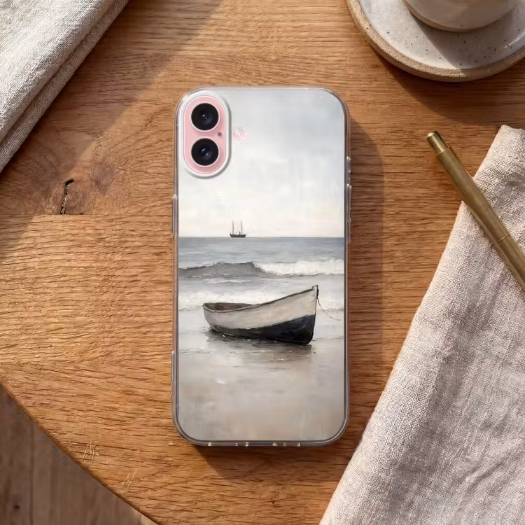 Telefoonhoesje - Roeiboot - Zee - Horizon — 2