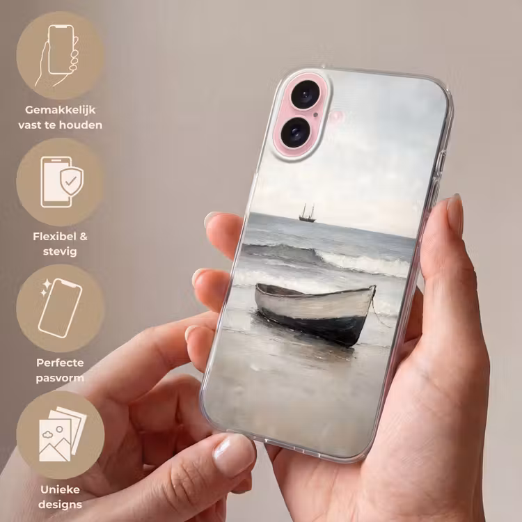 Telefoonhoesje - Roeiboot - Zee - Horizon — 4
