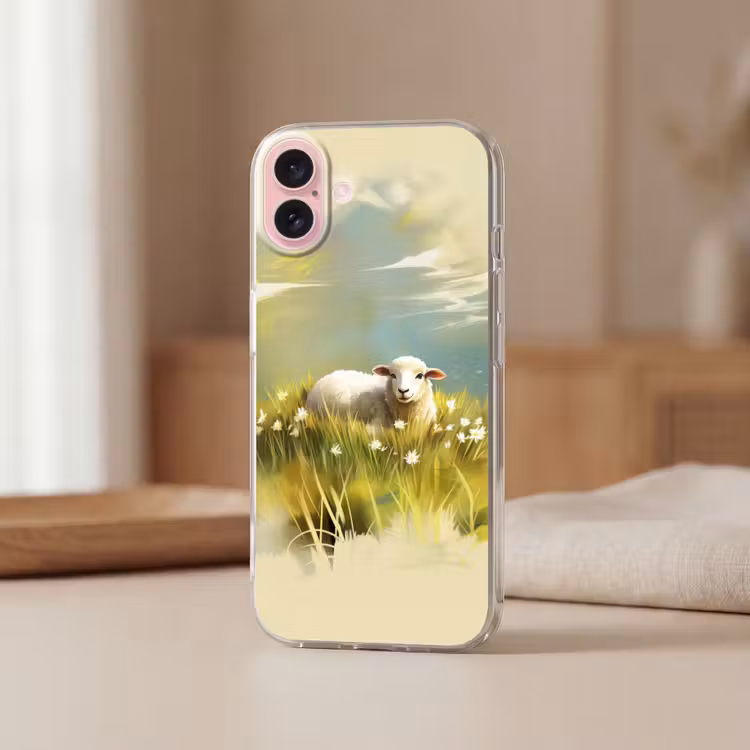 Telefoonhoesje - Schaap - Weide - Groen — 3