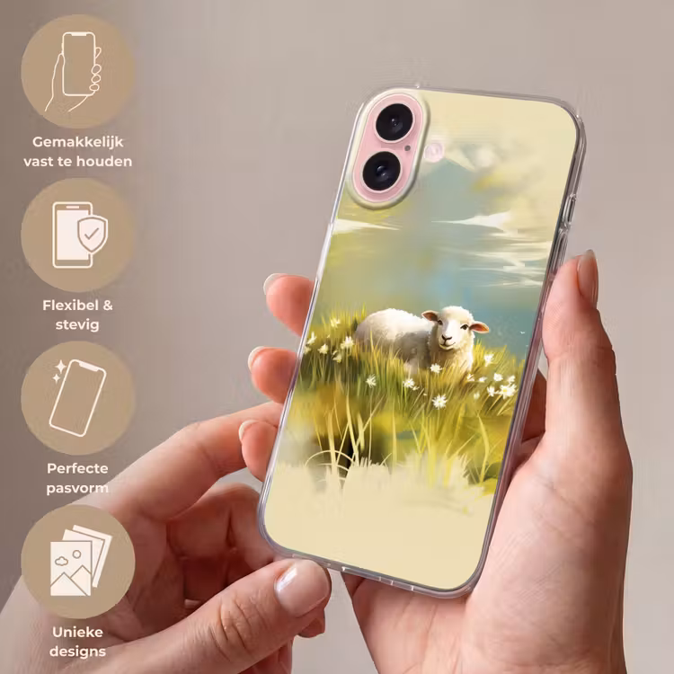 Telefoonhoesje - Schaap - Weide - Groen — 4