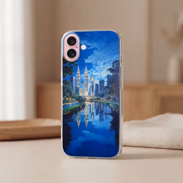 Telefoonhoesje - Stad Kuala Lumpur - Skyline - Wolkenkrabbers - Water — 3