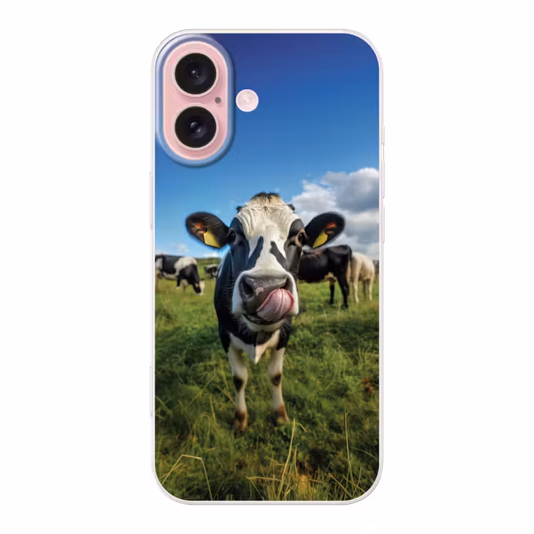 Telefoonhoesje - Koe - Tong - Weide — 1
