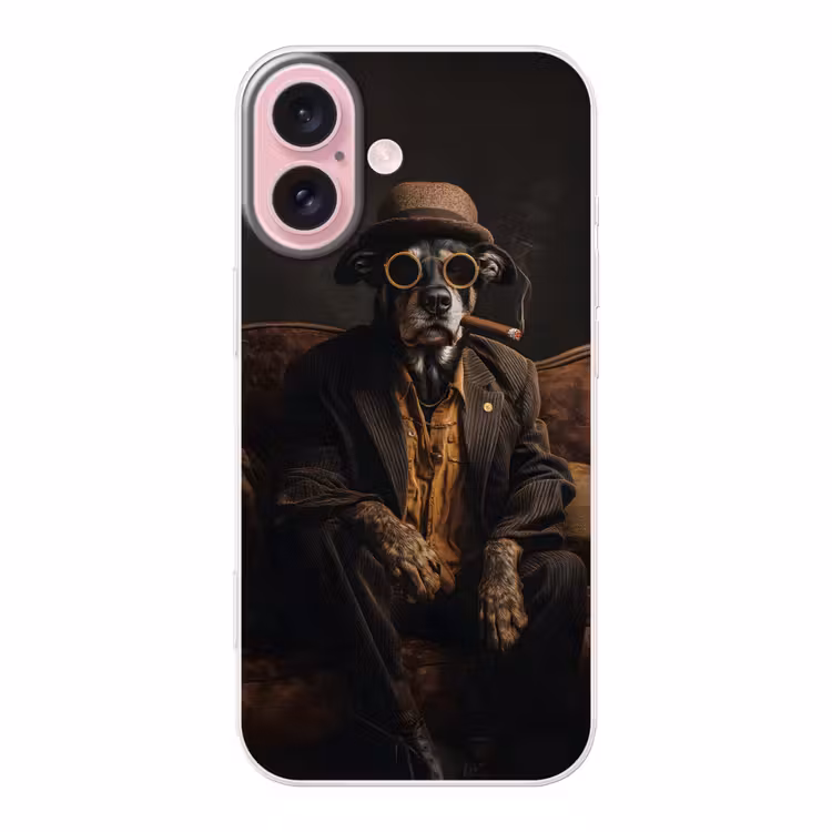 Telefoonhoesje - Hond - Sigaar - Hoed - Pak — 1