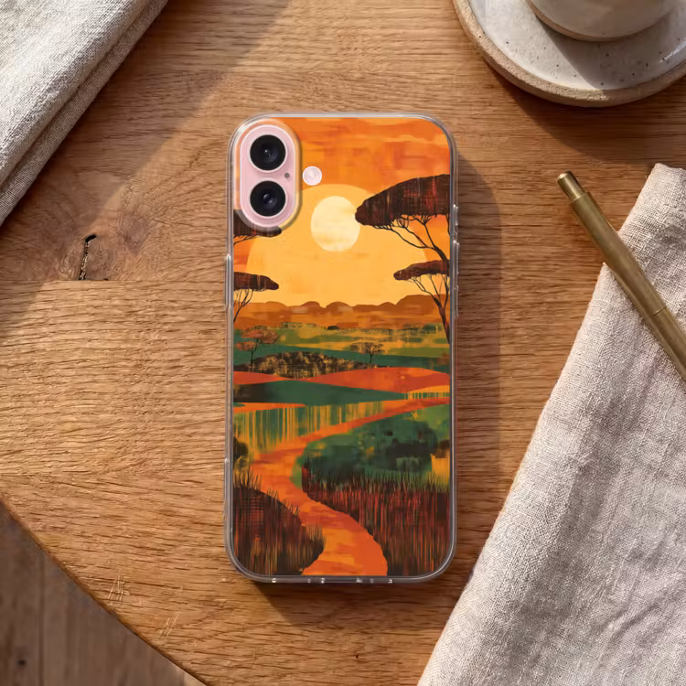Telefoonhoesje - Landschap - Afrikaans - Zon — 2