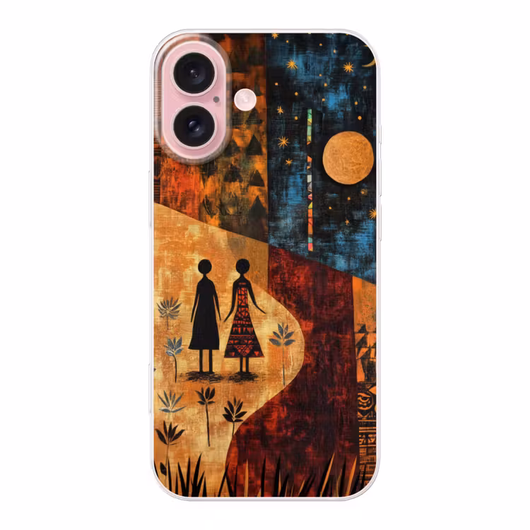 Telefoonhoesje - Silhouetten - Abstract - Zon - Maan — 1