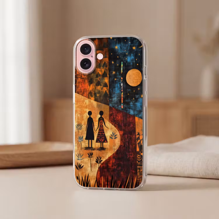 Telefoonhoesje - Silhouetten - Abstract - Zon - Maan — 3