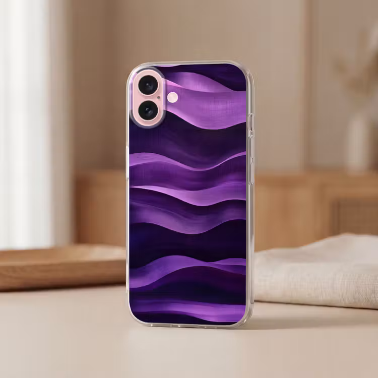 Telefoonhoesje - Golven - Abstract - Paars — 3