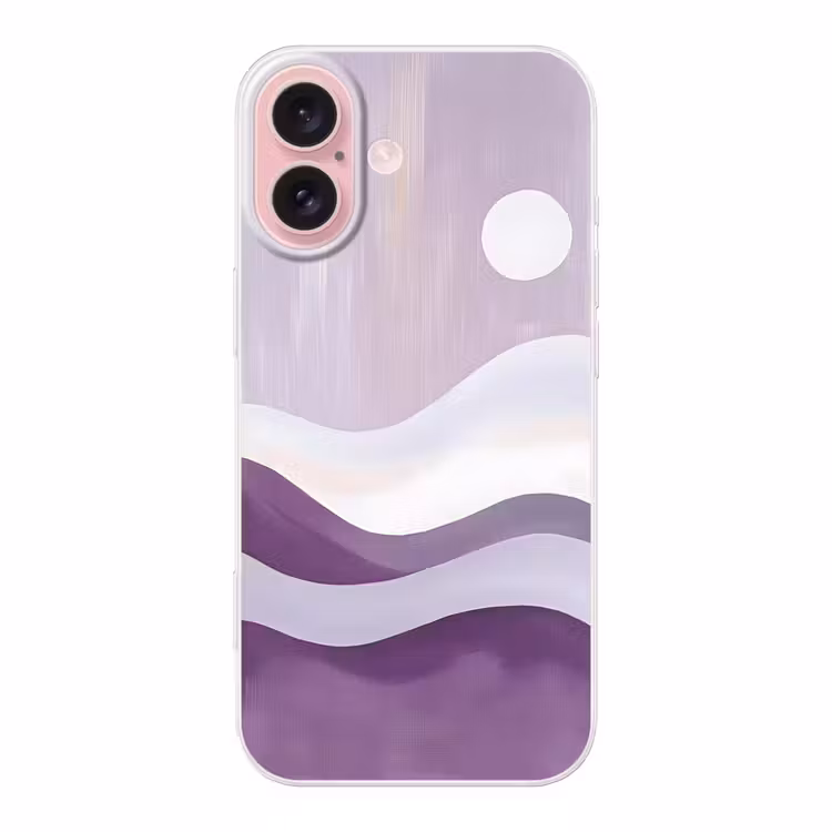 Telefoonhoesje - Golven - Heuvels - Abstract - Paars — 1