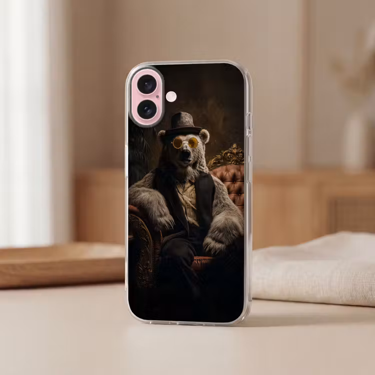 Telefoonhoesje - Ijsbeer - Hoed - Bril - Stoel — 3