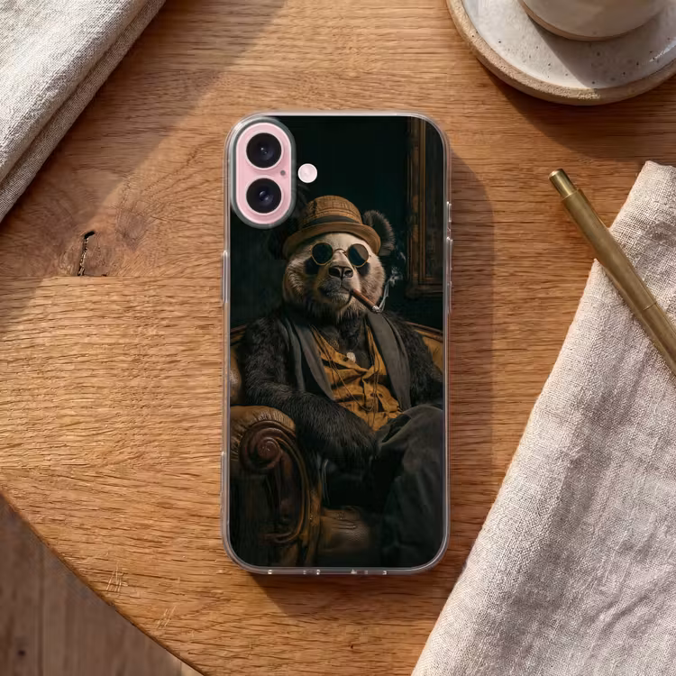 Telefoonhoesje - Panda - Hoed - Bril - Pak — 2