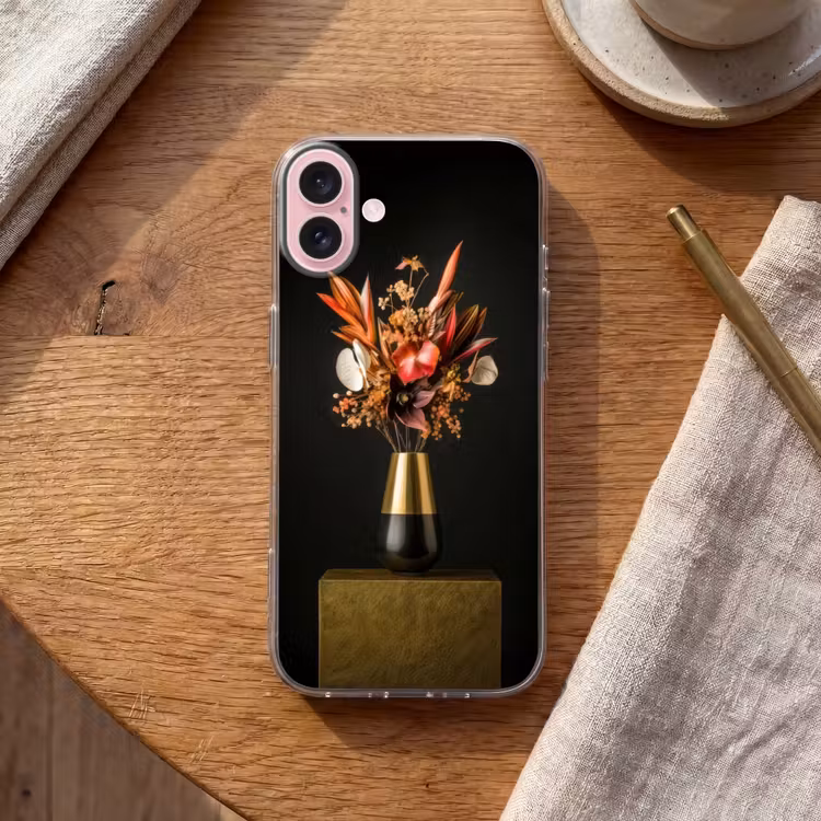 Telefoonhoesje - Exotisch - Boeket - Vaas - Goud — 2