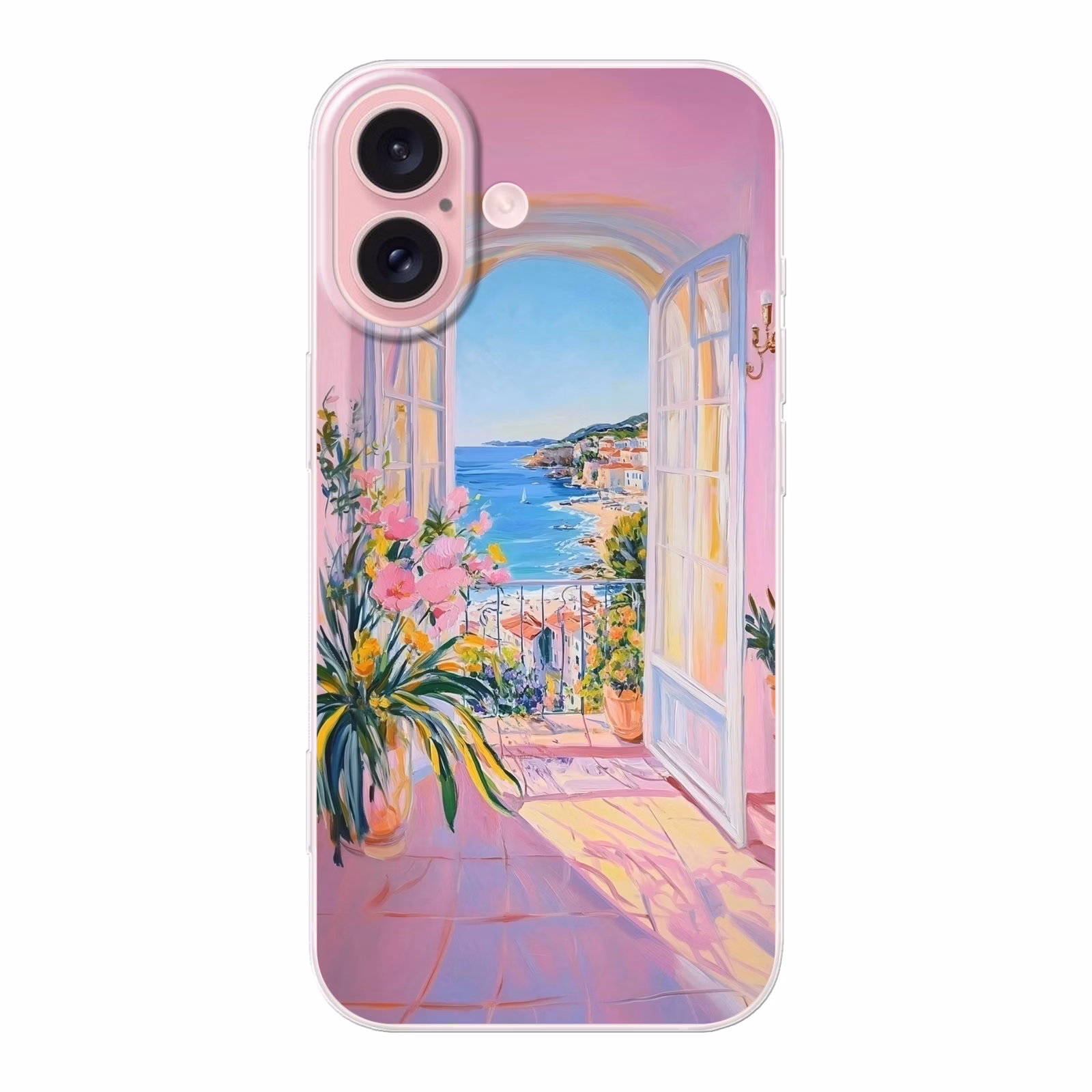 Telefoonhoesje - Roze - Buiten - Verf — 1