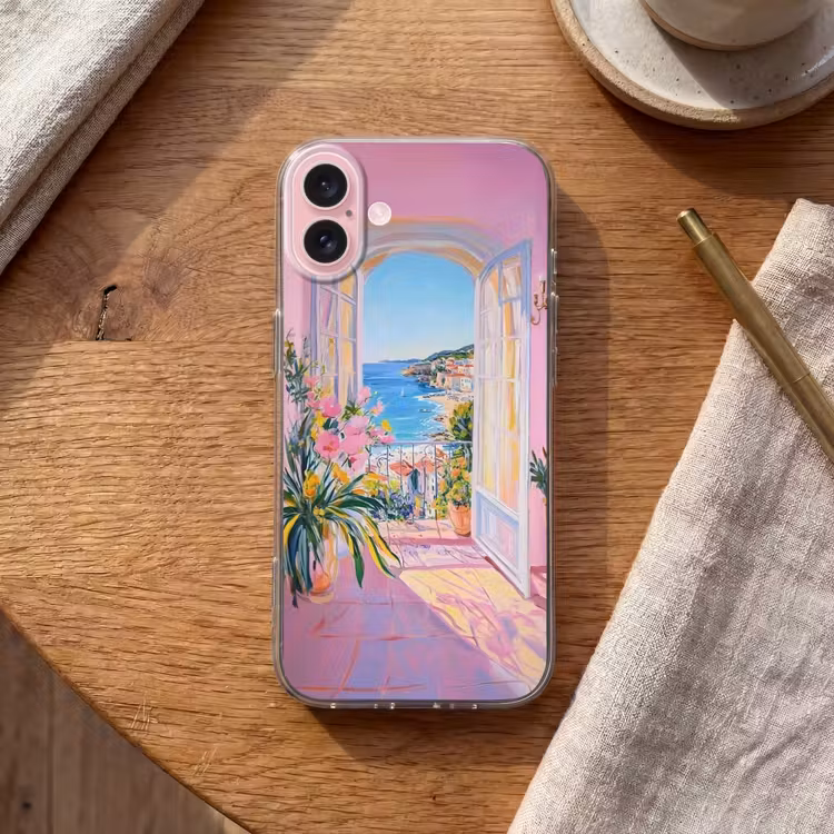 Telefoonhoesje - Roze - Buiten - Verf — 2