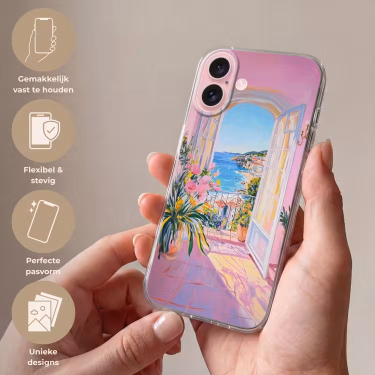 Telefoonhoesje - Roze - Buiten - Verf — 4