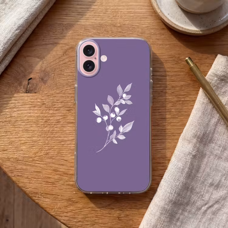 Telefoonhoesje - Tak - Sierlijk - Bladeren - Minimalistisch — 2