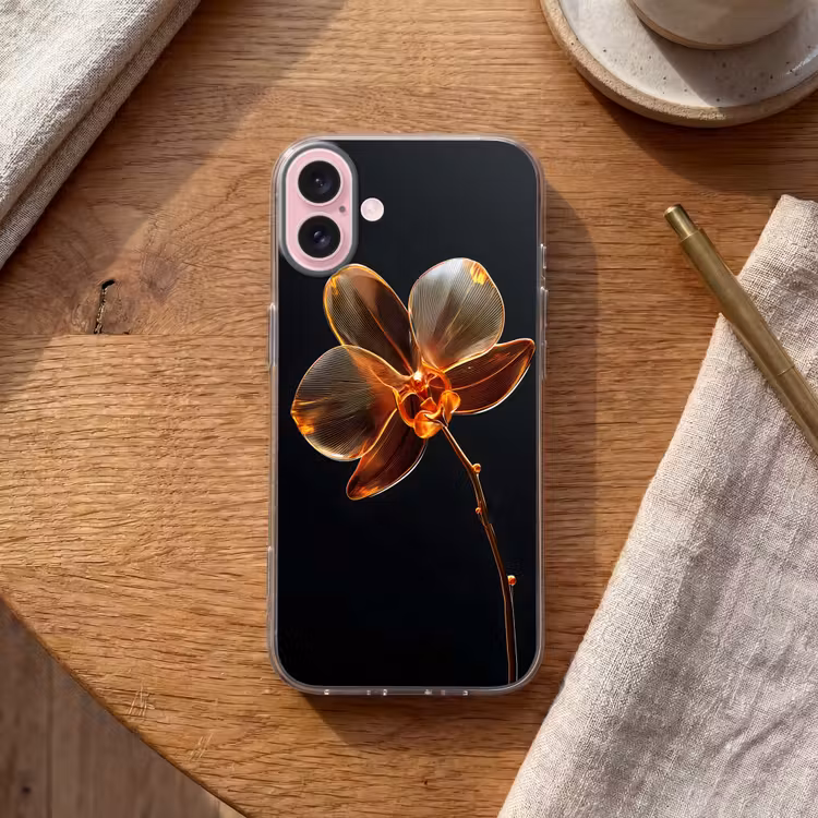 Telefoonhoesje - Orchidee - Doorzichtig - Bloem — 2