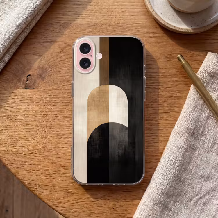 Telefoonhoesje - Geometrische - Vormen - Wit — 2