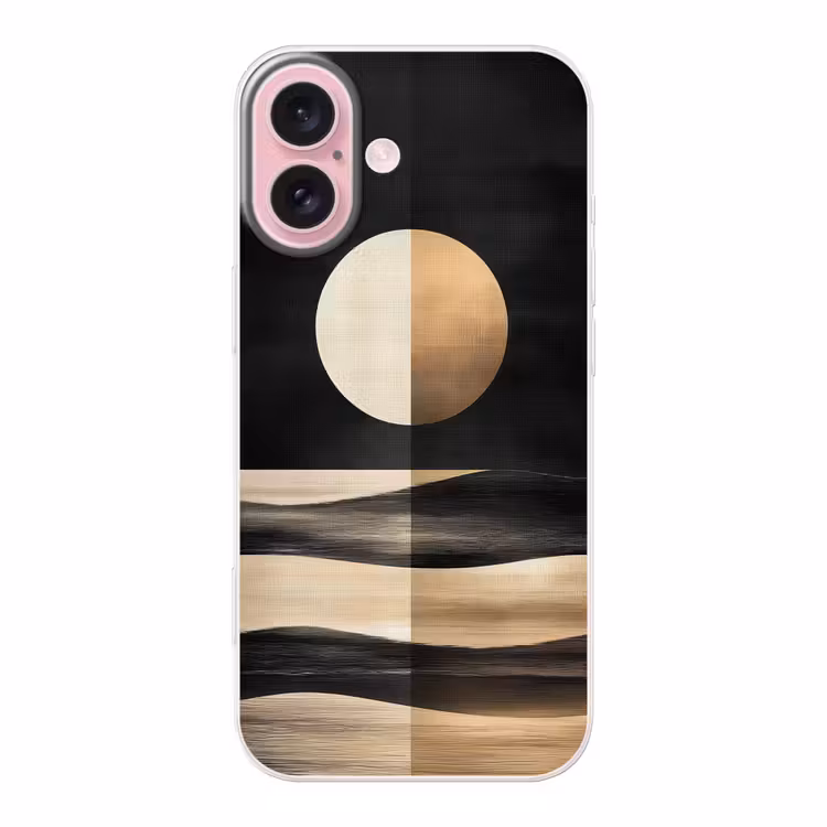Telefoonhoesje - Maan - Cirkel - Goud — 1