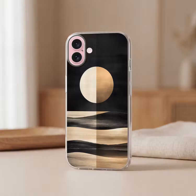 Telefoonhoesje - Maan - Cirkel - Goud — 3