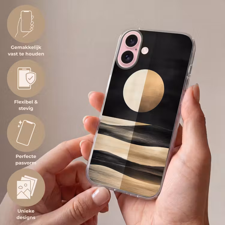 Telefoonhoesje - Maan - Cirkel - Goud — 4