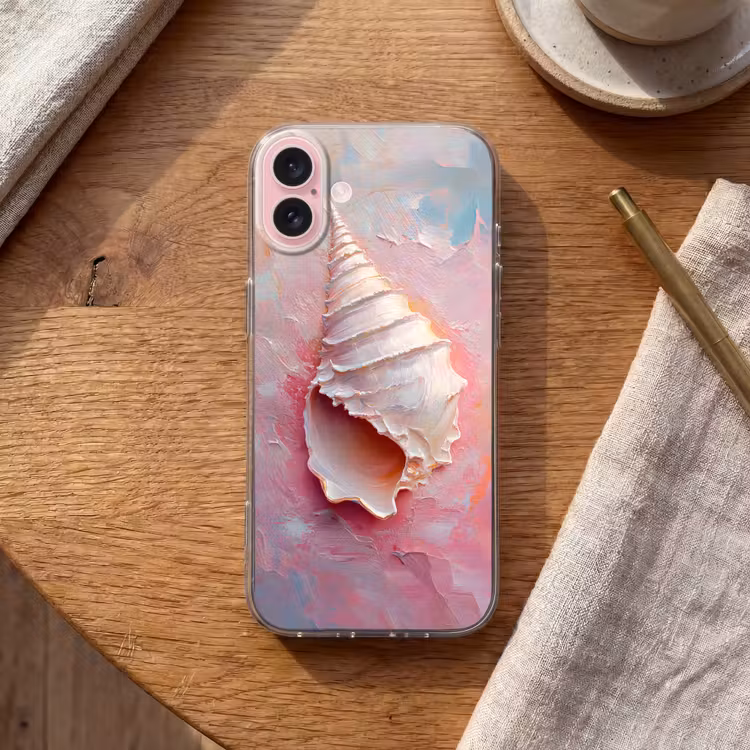 Telefoonhoesje - Schelp - Pastel - Pink — 2