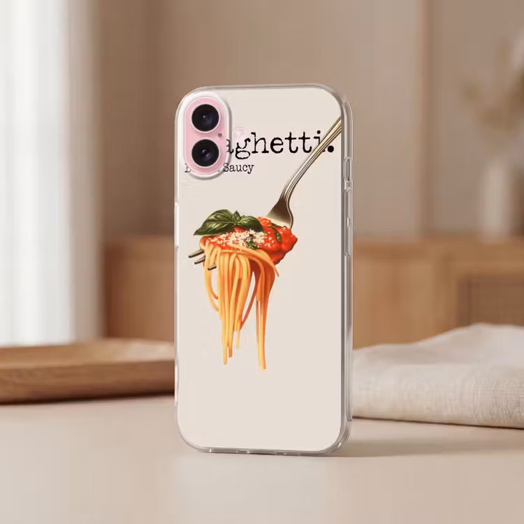 Telefoonhoesje - Spaghetti - tomatensaus - Parmezaanse kaas — 3