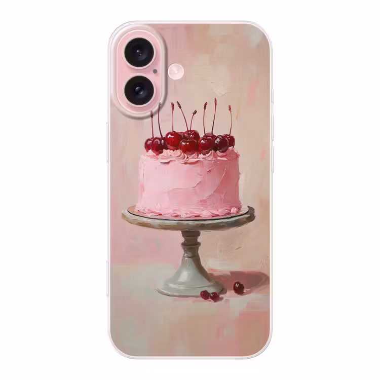 Telefoonhoesje - Taart - Pink - Cherry — 1
