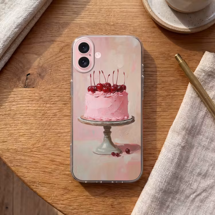 Telefoonhoesje - Taart - Pink - Cherry — 2