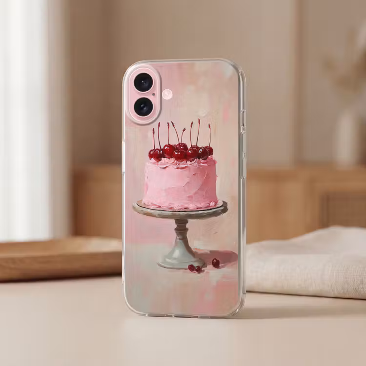 Telefoonhoesje - Taart - Pink - Cherry — 3