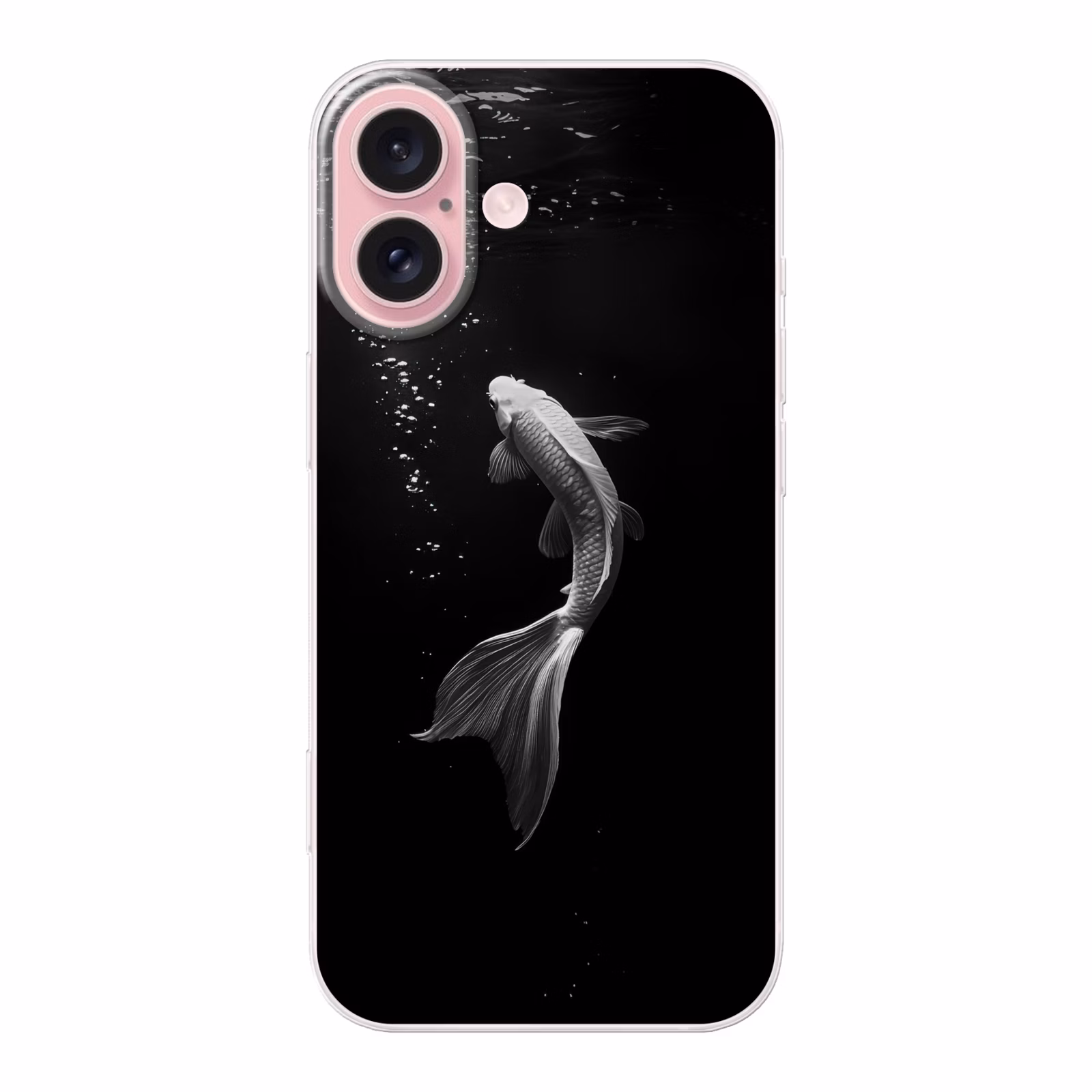 Telefoonhoesje - Koi - Vis - Wit - Zwart — 1