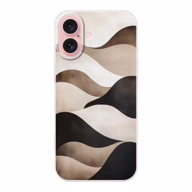 Telefoonhoesje - Golven - Abstract - Beige — 1