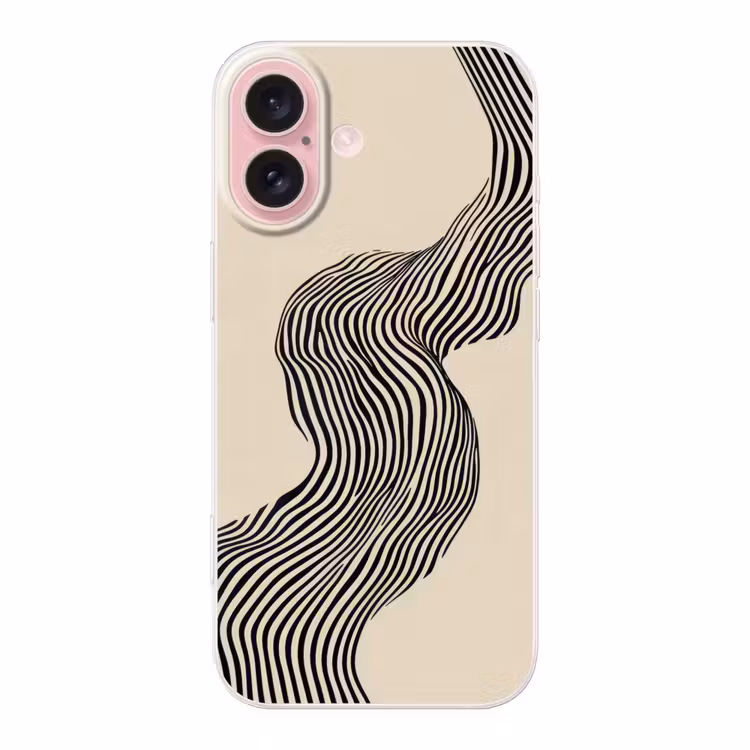 Telefoonhoesje - Golvend - Lijnen - Abstract - Silhouet — 1