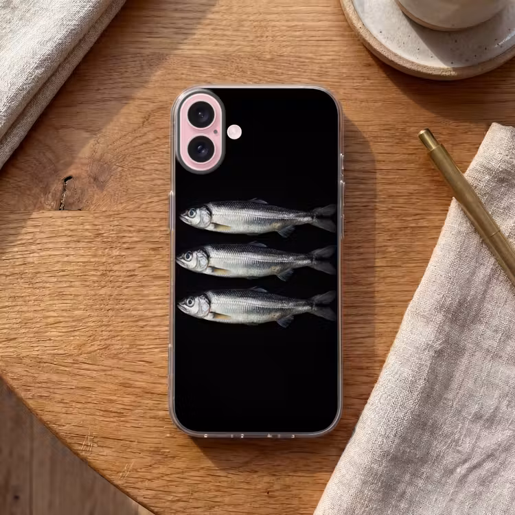 Telefoonhoesje - Haring - Vissen - Zwart — 2