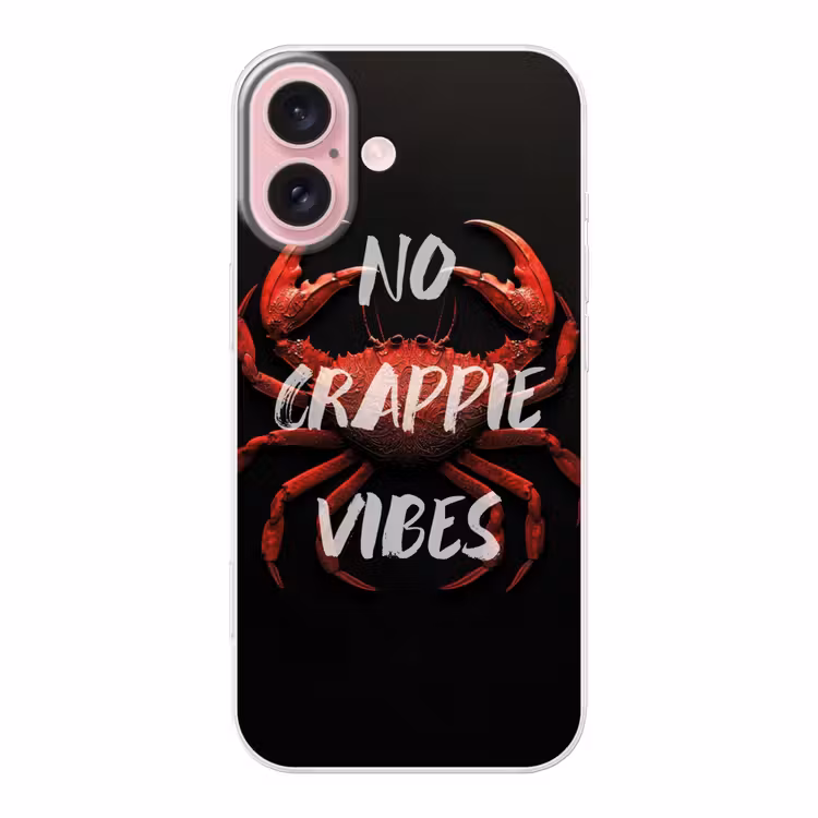 Telefoonhoesje - Krab - Rood - Tekst - Zwart — 1
