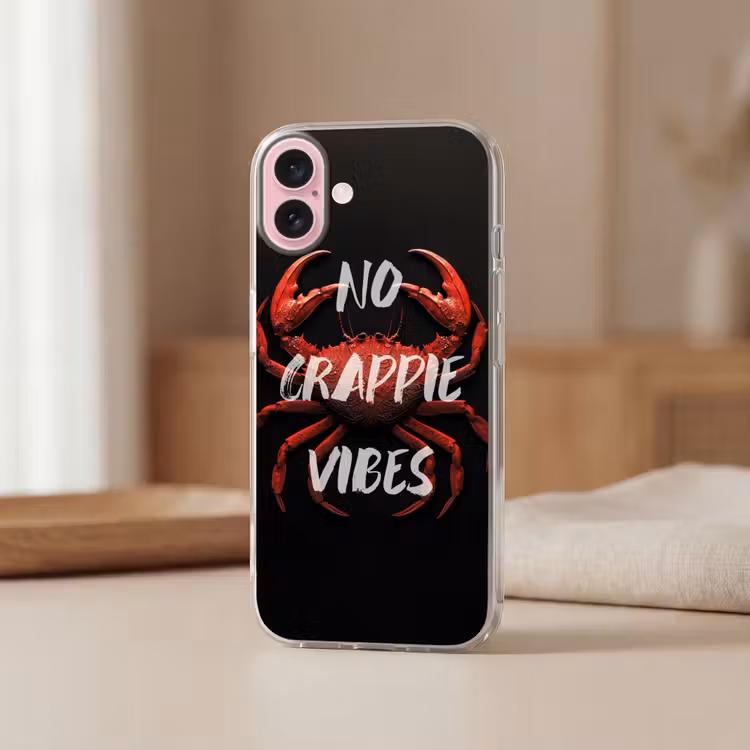 Telefoonhoesje - Krab - Rood - Tekst - Zwart — 3