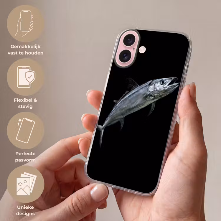 Telefoonhoesje - Makreel - Vis - Zwart — 4