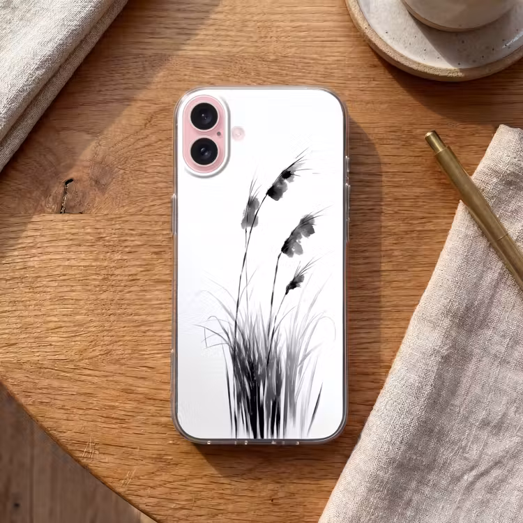 Telefoonhoesje - Minimalistisch - Stelen - Wit — 2